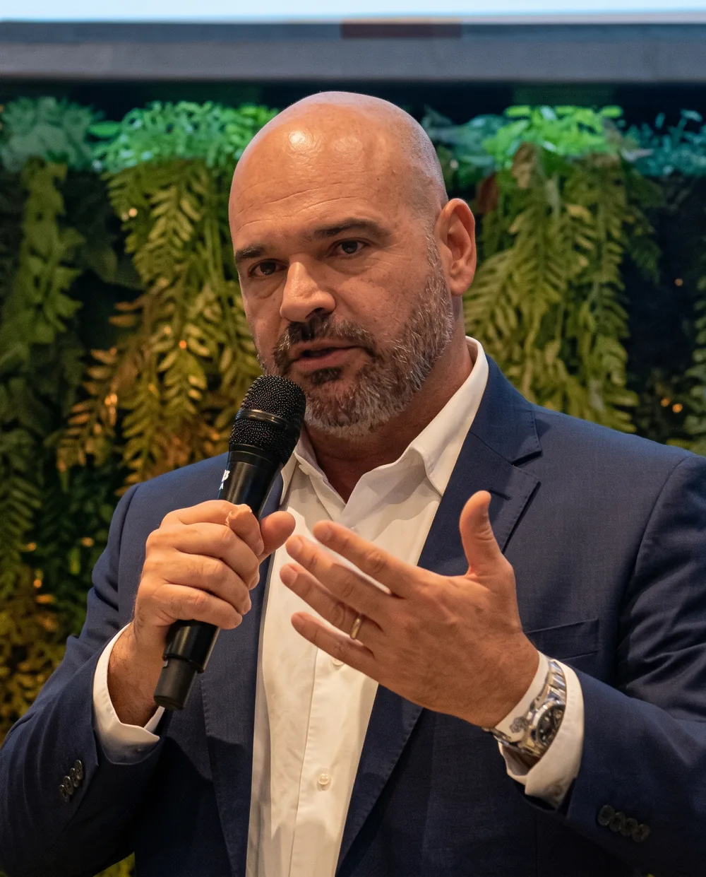 Paulo Ferreira, à frente da CTLA Seguros Corporativos, em palestra